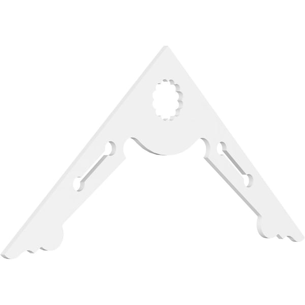 Ekena Millwork Pitch Cena Architectural Grade PVC Gable Pediment, 72"W x 33"H x 1"P (11/12) GPP072X033X100CEN - main